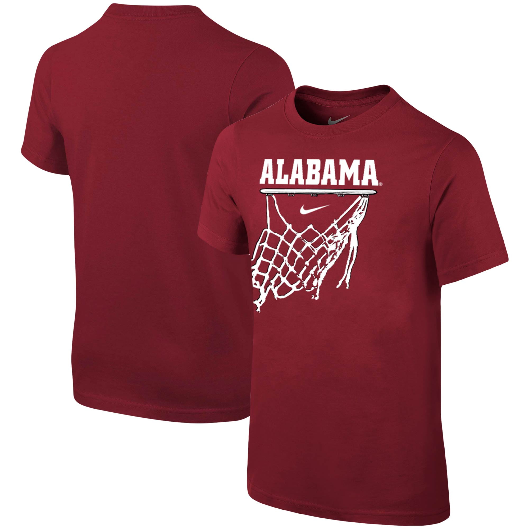 Alabama Crimson Tide Nike Youth Basketball Net T-Shirt - Crimson ...