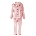thumbnail image 4 of Wangmeiwg Women's Pajama Sets Elegant Women's Pajama Set with Lace Suspenders and Velvet Shorts for Cozy Home Wear and Korean Style 3XL Pink, 4 of 5