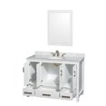 thumbnail image 3 of Wyndham WCS141448SWHIVUNOM24 48 Inch White Vanity with Ivory Marble Top, 3 of 3