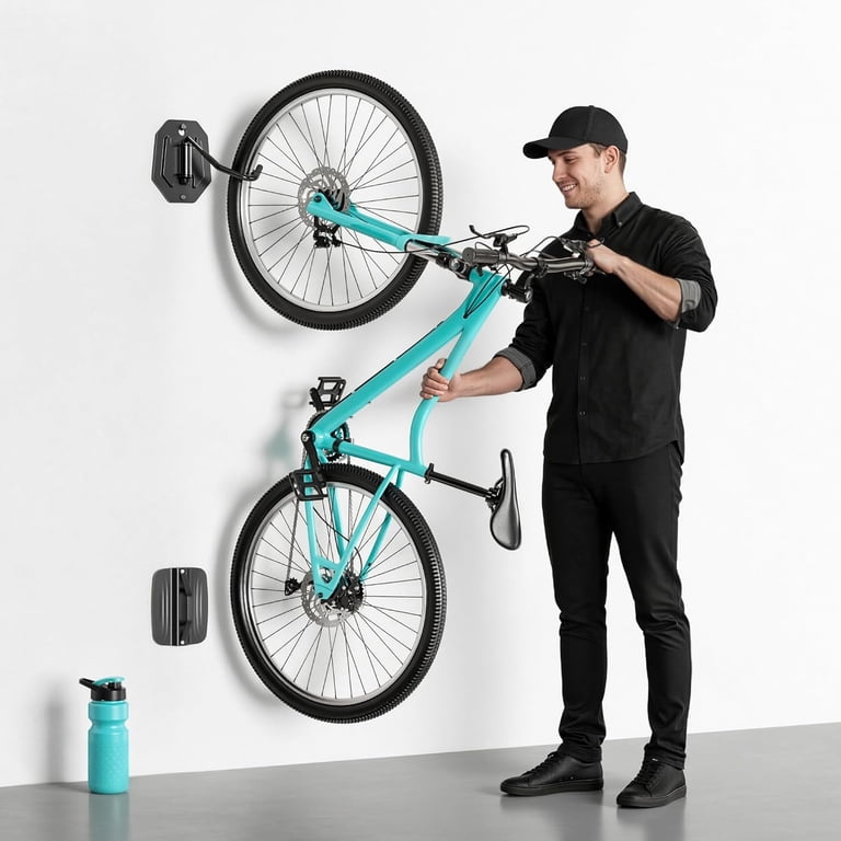 Bike Wall Mount Mount Up Bicycles Bike Hanging Hooks – Stud-Mounted Shed Garage Bike Storage – HangThis Up