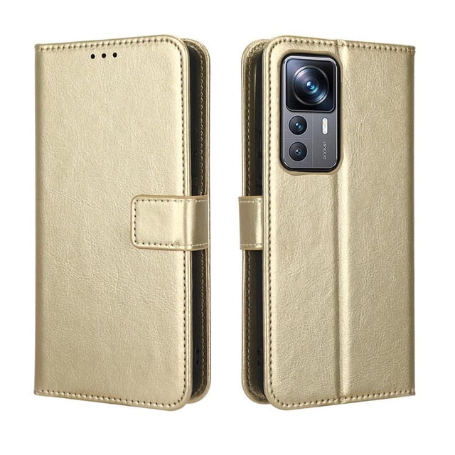 Funda tipo libro para Xiaomi 12T/12T PRO 5G, cartera todo‑en‑uno, funda multifuncional con tarjetero y correa de muñeca desmontable