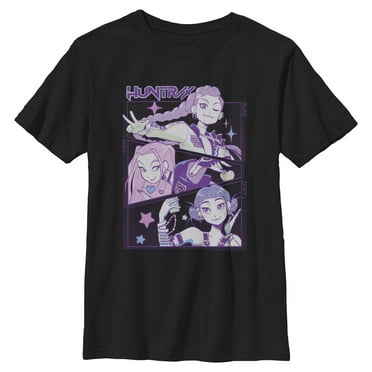 Boys KPop Demon Hunters Huntrix Group Panels T Shirt