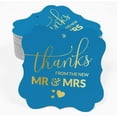 thumbnail image 2 of Inkdotpot Thanks From The New Wedding Bottle Tag Real Gold Foil Favor Bracket Shape Hang Tags Pack Of 100, 2 of 7