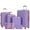 Purple-Brown, variant on Travelhouse 6 Piece Hardshell Luggage Set Hardside Lightweight Suitcase with TSA Lock Spinner Wheels.(Black)