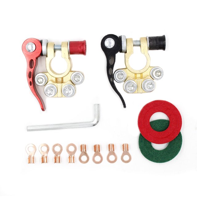 Terminales de batería Abrazaderas Kit de conector de terminal de cable de bornes de batería de automóvil Likrtyny 6eb6pv0fc1ys5vd3