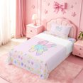 thumbnail image 5 of meiyoeat Watercolor Kawaii Stars Kids Twin Sheets,Personalized Letter K Gifts Bedding For Girl,3 Pieces,1 Fitted Sheet and 1 Pillowcase, 5 of 6