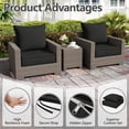 thumbnail image 2 of Pakunoda Patio Cushions for Outdoor Furniture 24” X 24” X 5”, Water Resistant Outdoor Deep Seat Cushions, Fade Resistant Replacement Cushions for Outdoor Furniture, Black, 2 of 6