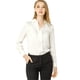 thumbnail image 1 of Camisa de Trabajo Unique Bargains Manga Larga Blusa Elegante Cuello V Mujer Blanco M, 1 of 6