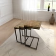 thumbnail image 7 of Carolina Electra 3 Piece Nesting Table Set in Brass/Indstrial Iron, 7 of 7