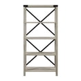 thumbnail image 2 of Pemberly Row 64" Metal X Bookcase in White Oak, 2 of 4