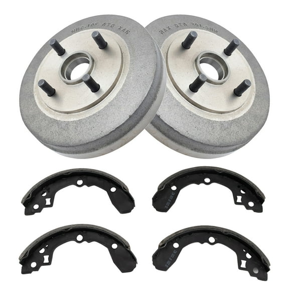 TRQ Rear Brake Shoe & Drum Kit Fits Select 2004-2005 Kia Rio