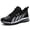 Black, variant on Women's Breathable Mesh Running Sneakers, Fashion Lace Up Athletic Shoes for Workout