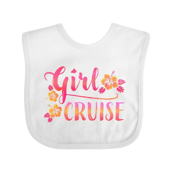 Inktastic Girl Cruise with Flowers Girls Baby Bib
