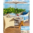thumbnail image 5 of Outdoor Tablecloth with Umbrella Hole for Patio/Picnic/Party/Camping, Coastal Beach Waterproof Table Cloth Rectangle Table Cover Washable, Summer Ocean Wave Starfish Shell Plank 52"x 70", 5 of 7