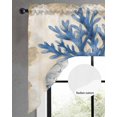 thumbnail image 2 of Blue Coastal Swag Valances for Windows, Small Curtains Drapes, Nautical Summer Beach Starfish Shell Kitchen Window Curtains Over Sink Rod Pocket Window Treatment Valance for Bedroom/Bathroom 56"x36", 2 of 5
