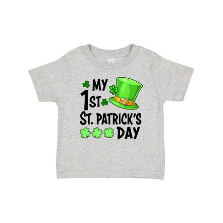 

Inktastic My 1st St. Patrick s Day Green Top Hat and Clovers Gift Baby Boy or Baby Girl T-Shirt