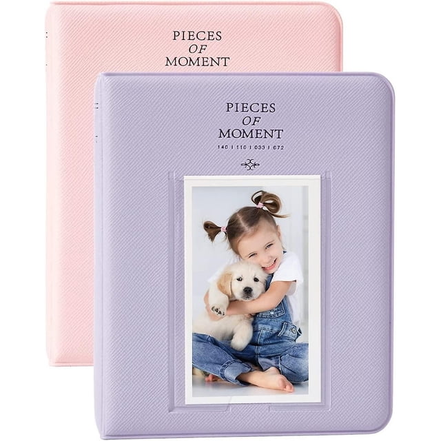 Estuche para álbum Suyoo de 2 piezas 64 páginas para Fujifilm Instax Mini 7s 8 8+ 9 25 50s 70 90 miniálbum 2 x 3 pulgadas