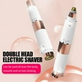 thumbnail image 3 of Women's Rechargeable Hair Trimmer 2 in 1 Eyebrow Ear Nose Neck Bikini Line Grooming Tool Smooth Precision, 3 of 8