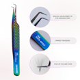 thumbnail image 2 of Curacoro Lash Tweezer - Professional & Precision Fiber Tip Grip Lash Tweezers for Eyelash Extensions, Multi Shapes & Purposes Tweezers for Volume, Isolation & Classic Lashes (Galaxy, The Good Angle), 2 of 8