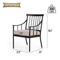 thumbnail image 7 of Sophia & William Metal Outdoor Patio Dining Chairs with Beige Cushions Set of 2, 7 of 7