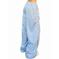 thumbnail image 2 of Womens Parachute Pants Wide Leg Baggy Pants Y2K Elastic Waist Jogger Sweatpants Track Pants Streetwear Light Blue M, 2 of 8