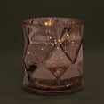 thumbnail image 2 of Koyal Wholesale 3.75" Tall Rose Gold Geometric Mercury Glass Candle Holders, Set of 6 Holders, Bulk Tealight Holders, 2 of 5