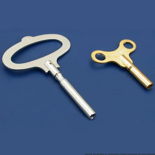 TRAVEL CLOCK KEY DOUBLE END SIZE 2 KEY 2.75 MM  SMALL END 1.75 MM WALL CLOCK 