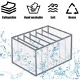 thumbnail image 4 of 6 Grids Washable Clothes Organizer Drawers, Jeans Compartment Storage Box Closet, Folding Clothes Drawer Mesh Separation Box, Nylon Foldable Clothes Storage Box for Home, Bedroom, Dorm Room, 4 of 7