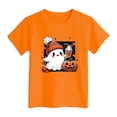 thumbnail image 5 of Wonitaaizi Teen Girls Pumpkin Halloween Tshirts Funny Ghost Graphic Tees Kids Cute Holiday Party Clothes (6-7 Years,Orange), 5 of 5