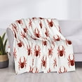 thumbnail image 3 of Yiaed Spiders Insects Print Blanket Throw Blanket Soft Cozy Flannel Blanket for Home Bed Sofa Couch Chair-50"x40", 3 of 6