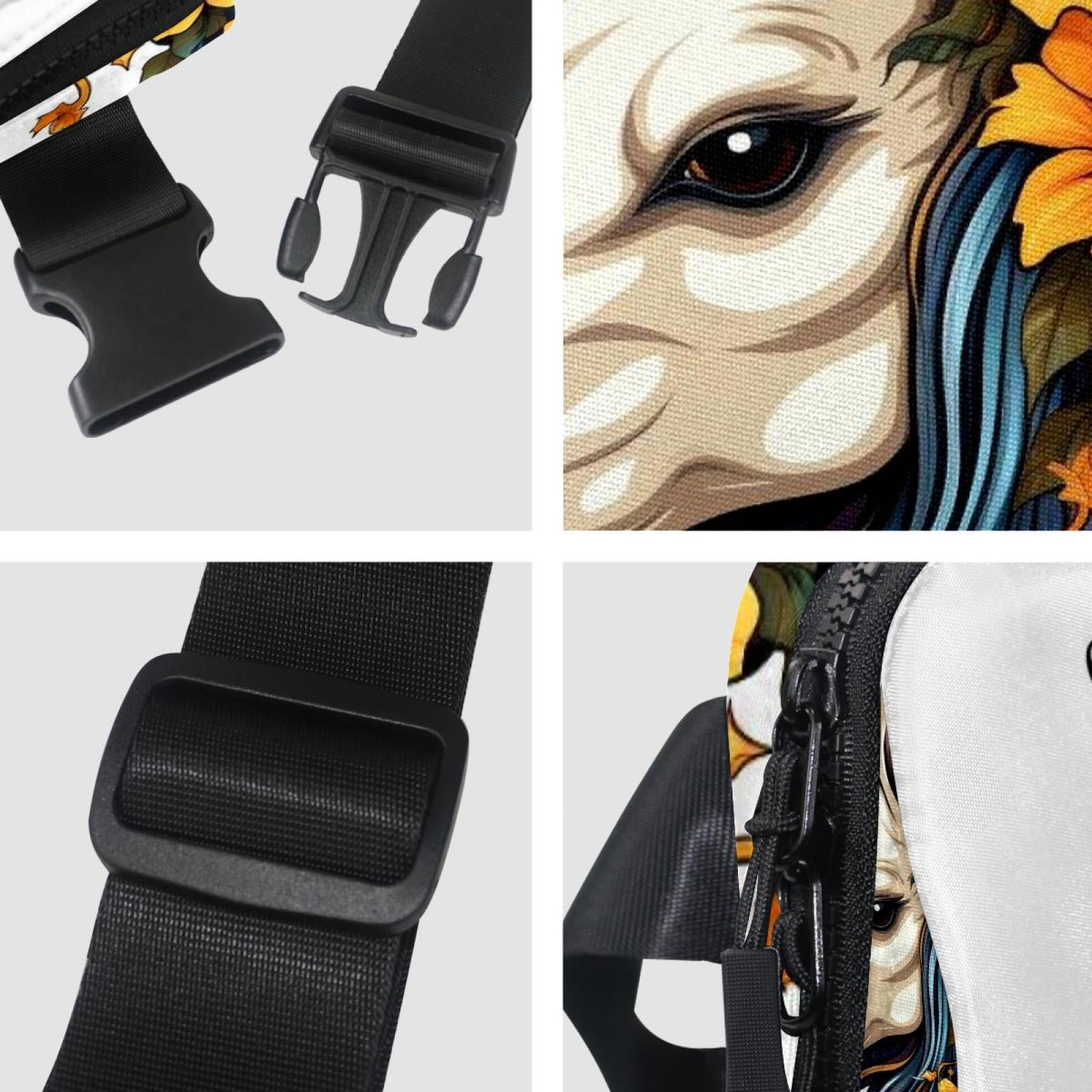 Unicorn skeleton Waist Pack Fanny Pack Running Belt Lightweight Adjustable with Extension Strap Unisex