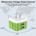thumbnail image 5 of USB Wall Charger,Type C Charger with 2 Pack Type C Charging Cable Cord 6FT USB C Cable Phone Cables,2.4A Dual Port Phone Charger Android Charger Block USB Plug Adapter USB Charging Block,Green, 5 of 8
