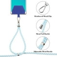 thumbnail image 3 of 2 Piezas de Correos para Teléfonos, Correa Ajustable de 30" para el Cuello con 2 Parches, Correa Universal para Teléfonos Móviles para la Mayoría de los Smartphones, Negro/Azul, 3 of 7