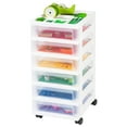 thumbnail image 6 of IRIS USA 6 Drawer Rolling Storage Cart with Organizer Top, White, 6 of 9