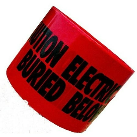 Morris Products 69020 Underground Tape Caution Buried Electric Line Below 6 In. X 1000Ft Red
