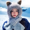thumbnail image 4 of 2025 Winter Warm Hat Scarf Combo for Women Soft Knitted Ear Cover Windproof Cold Weather Accessories Fashionable, 4 of 7