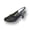 Black, variant on Zara Women's Wide Width Peep Toe Slingback with Buckle Dressy Pump BLACK 7.5