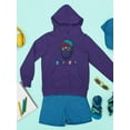 thumbnail image 3 of Smartprints Toddlers Graphic Hoodie - Cool Monkey In Sunglasses - Casual Fit Cotton Blend, 3 of 4