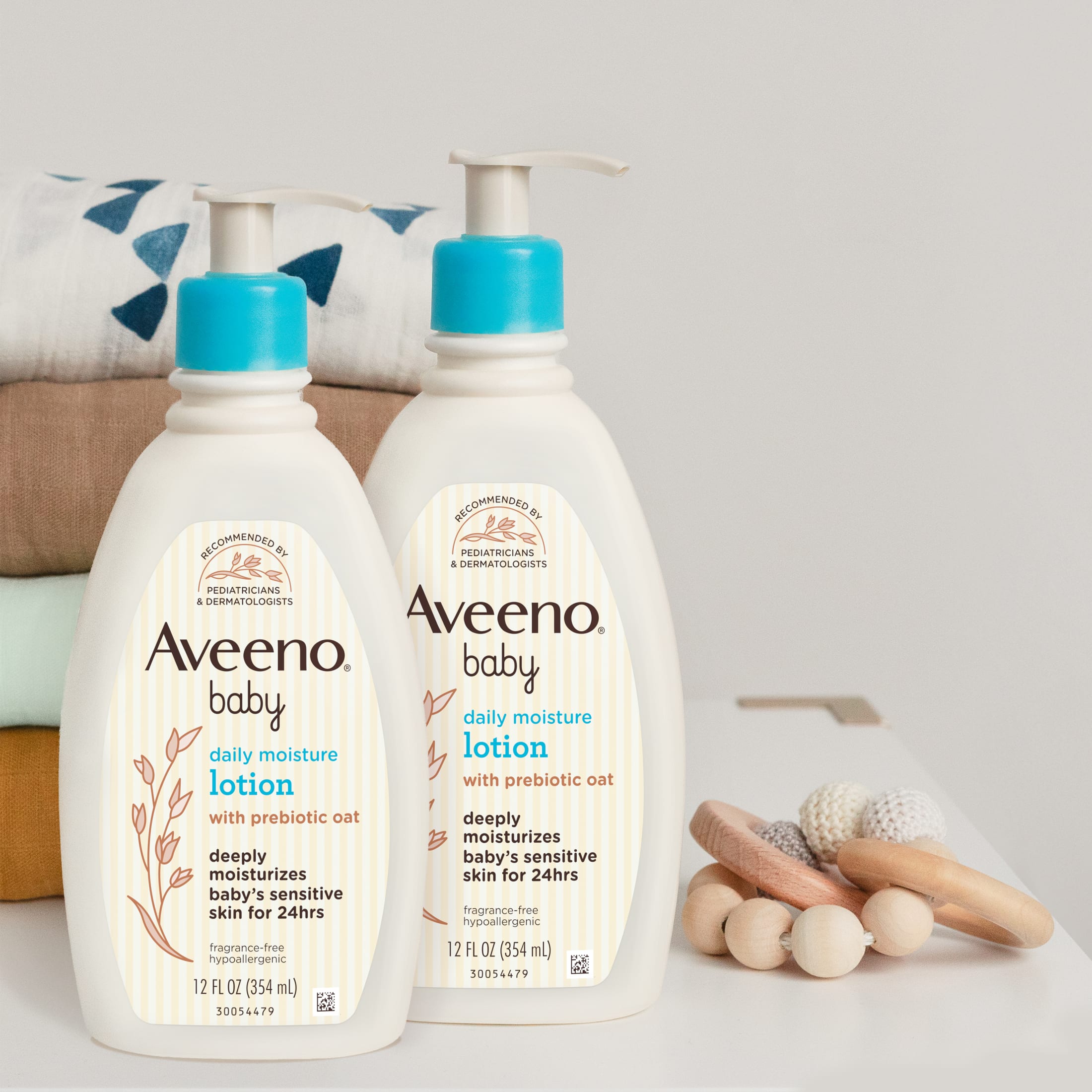 Aveeno Baby Daily Moisture Lotion with Oat, 2-Pack 12 oz photo 4