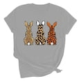 thumbnail image 5 of VBTAPA Easter Shirts for Women Cute Funny Bunny with Glasses Novelty Graphic Short Sleeve T Shirt Casual Loose Easter Day Tee Lightning Sales Gray XXXL, 5 of 6