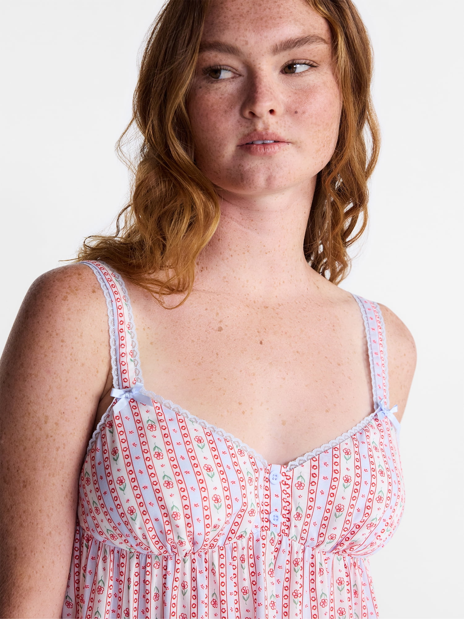 No Boundaries Woven Cami Top and Shorts Sleep Set, 2-Piece, Women's XS-XXL