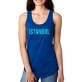 thumbnail image 1 of Istanbul Turkey Aqua Text Racerback Tank Women -Image by Shutterstock, Female x-Small, 1 of 4