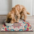 thumbnail image 2 of Dog Food Mat with Vintage Abstract Spiritual Zen Mystic Cultural Pattern, Durable Waterproof Absorbent Non-Slip Pet Feeding Mat, 2 of 6