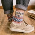 thumbnail image 3 of YZKKE 5 Pack Womens Vintage Winter Soft Warm Thick Cold Knit Wool Crew Socks Multicolor, 3 of 5