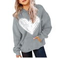 thumbnail image 2 of XQYLOS Heart Print Graphic Hoodies for Teen Girls Long Sleeve Oversized Pullover Cute Sweatshirts Plus Size Fashion Tops, 2 of 5