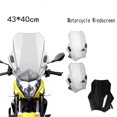 thumbnail image 4 of Motorcycle Windscreen For Yamaha MT07 MT09 HONDA 43x40cm Black, 4 of 5