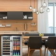 thumbnail image 6 of Lanbo 76 Can 31 Bottle Under Counter Dual Zone Wine Refrigerator and Beverage Cooler 30 inch Width, 6 of 16