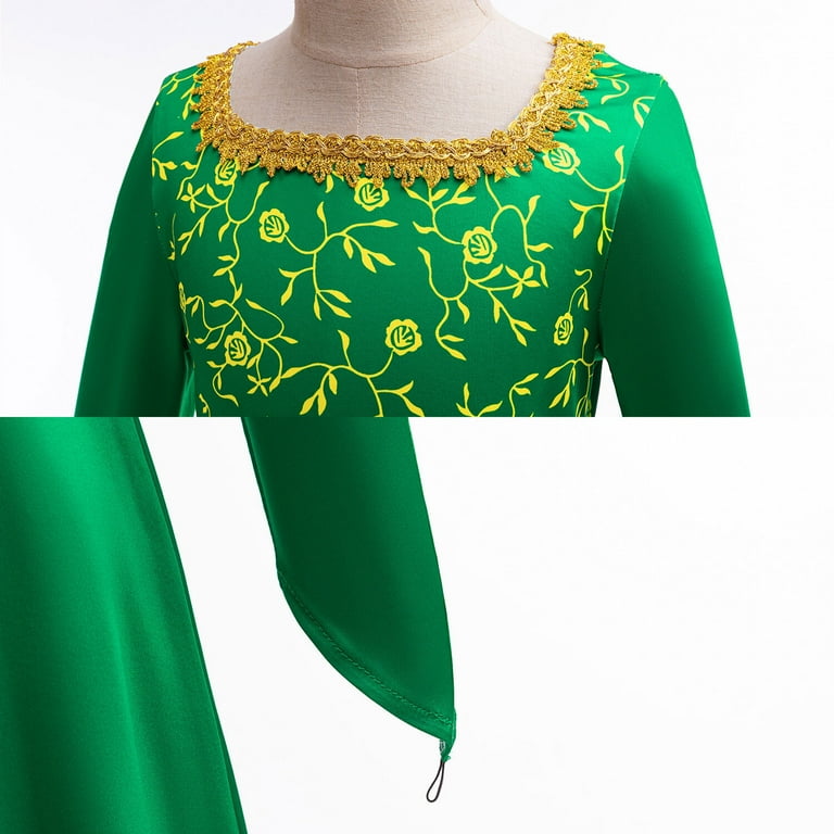 Princess Green Costume Dress for Girls, Halloween Cosplay Dress up, SIZE  5-14 - Walmart.com
