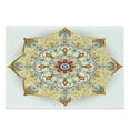 thumbnail image 1 of Mandala Cutting Board, Brooch Inspired Design Mandala Geometric Vintage Design Lively Digital Print, Decorative Tempered Glass Cutting and Serving Board, Large Size, Multicolor, by Ambesonne, 1 of 1