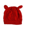 thumbnail image 4 of PaZinger Women Winter Beanie Devil Horns Cat Ear Crochet Braided Knit Ski Wool Cap Hat, 4 of 4